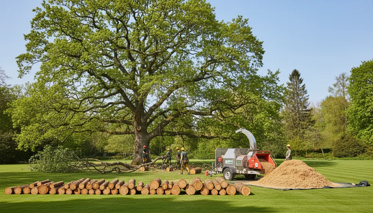 Prix abattage arbre avec évacuation : tarifs complets en 2026